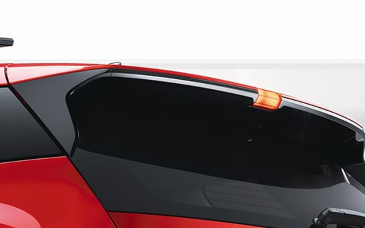 The Hyundai Bayon's rear spoiler with aerolight high-mounted stop lamp