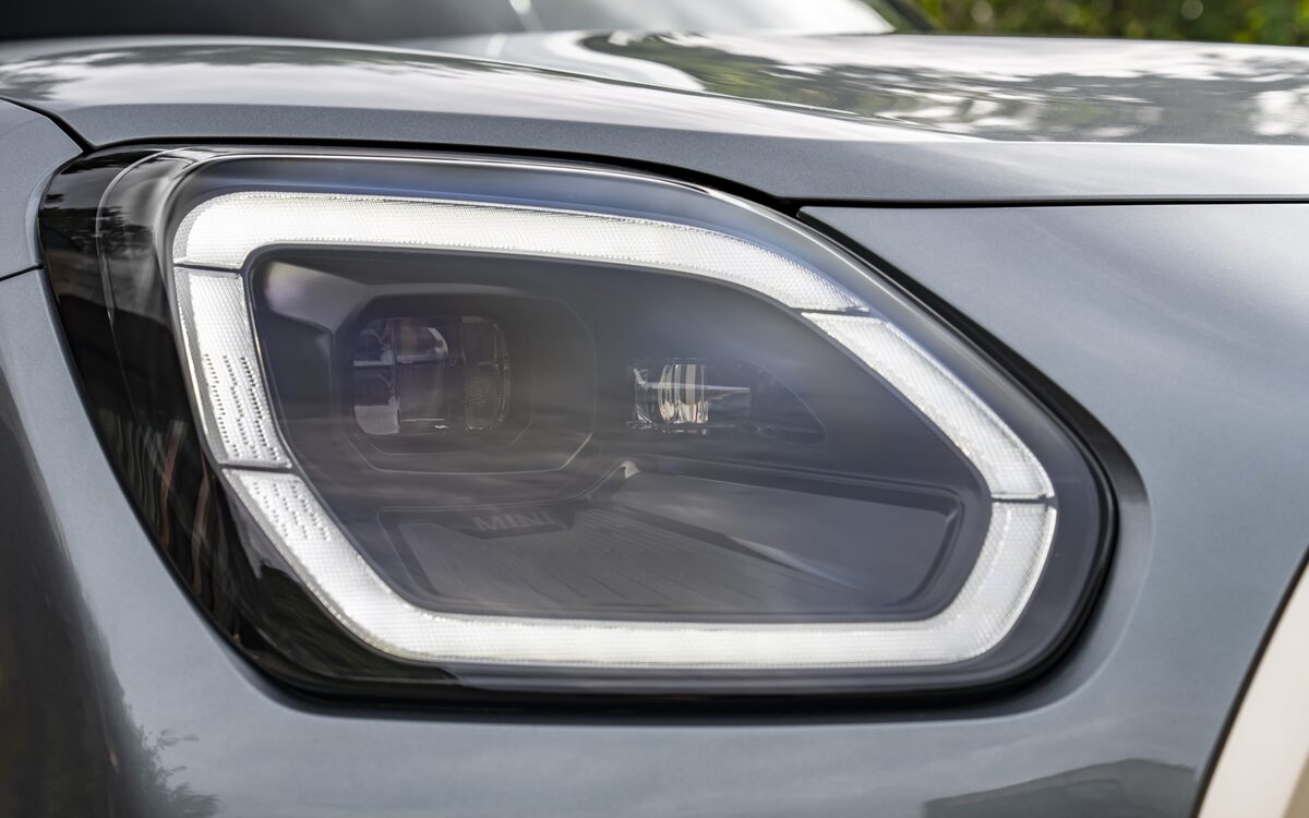 Close-up of the Countryman LED headlamp with its light ring